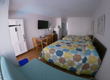 Double queen bed room interior at Sea Chest Motel Wildwood Crest
