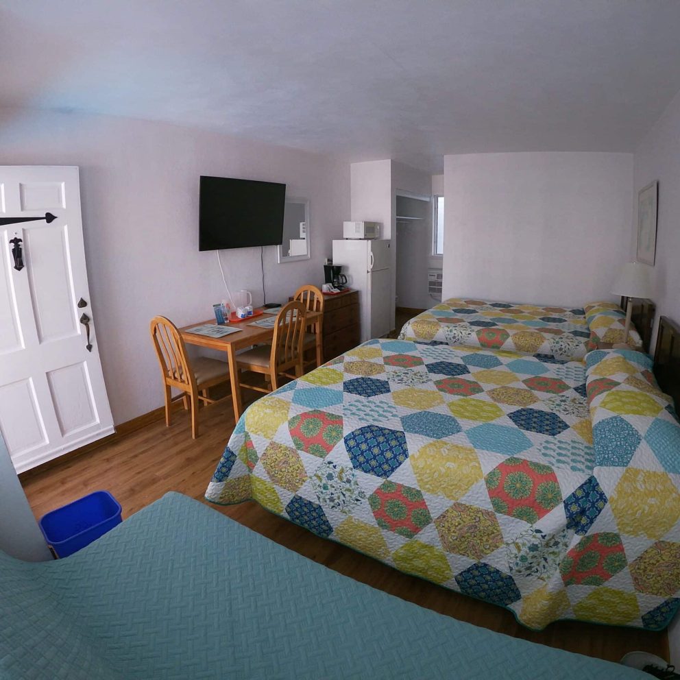 Double queen bed room interior at Sea Chest Motel Wildwood Crest