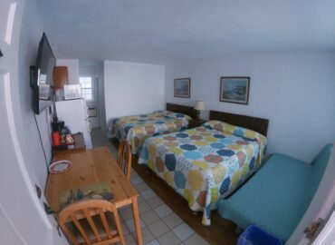 Spacious double queen bed room at Sea Chest Motel Wildwood Crest
