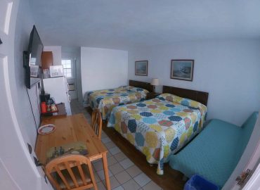 Spacious double queen bed room at Sea Chest Motel Wildwood Crest