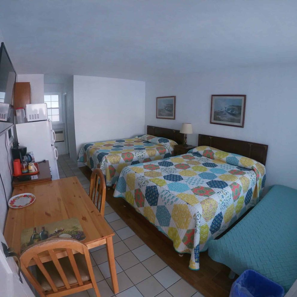 Spacious double queen bed room at Sea Chest Motel Wildwood Crest